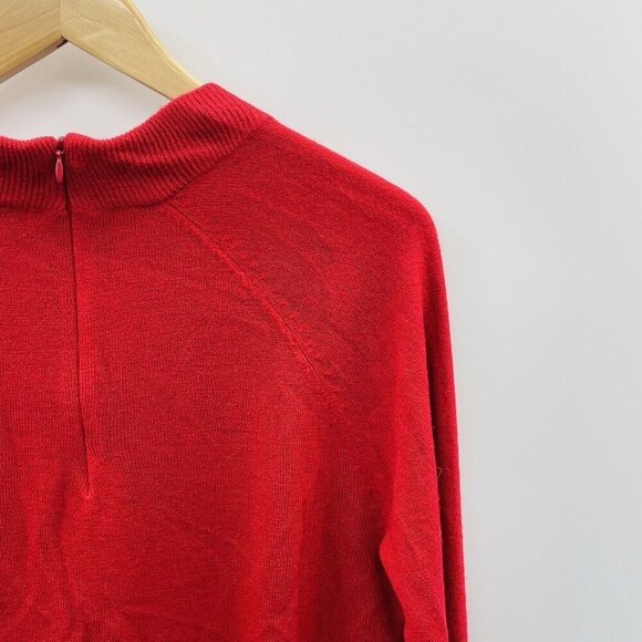 Karen Scott Womens Size XL Mock Neck Zip-Back Sweater in Luxsoft Red $40 2141 - Picture 5 of 8